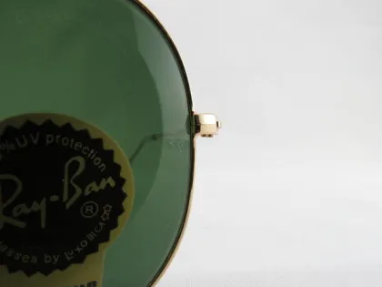 Oem Ray Ban Small Aviator Rb3407 Green Sunglasses 58# Gold Mirror Lens