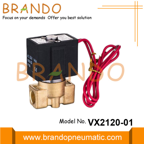 VX2120-01 Válvula solenoide de latón de 2 vías tipo SMC 1/8 &#39;&#39;