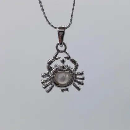 Copper Gold Crab Shaped Hollow Pendant Cage