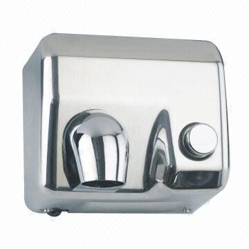Automatic hand dryer with manual button, made of 304 stainless steel