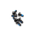 Black zinc plum pan head machine screw