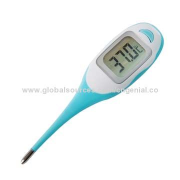 Waterproof Digital Kids' Thermometer with Large LCD, Customized Logos and Various Colors Available