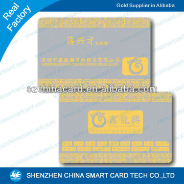 Silk Screen Gold Printed PVC Graphic Cards