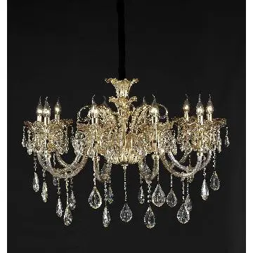 Classic Amber Crystal Chandelier Lamp