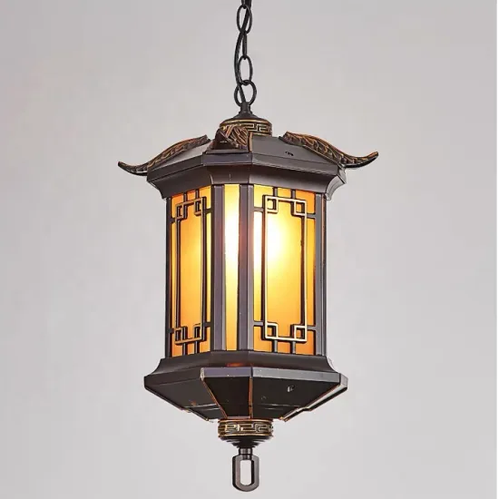 Vintage Industrial Aluminium Glass Outdoor Chandelier Pendant Lamp