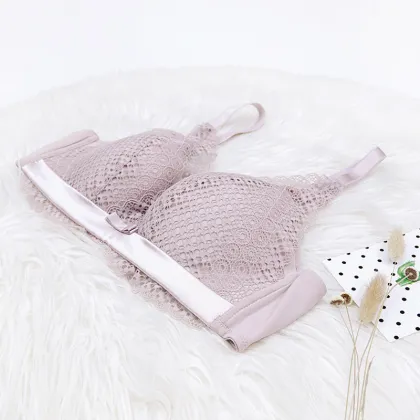 Ladies lace cotton bra