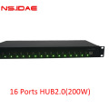 Eingebaute 200-W-Power 16-Port-Hub 2.0