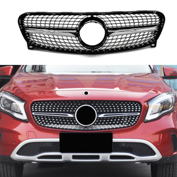 Star Diamond Look Grainatiator Pumper Grille لـ Mercedes-Benz GLA-Class X156 2014-2016 GLA180/GLA200/GLA250/GLA300