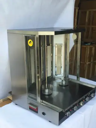Gas Donner Kebab Shawarma Combined Grill Machine with Independent Temperature Control