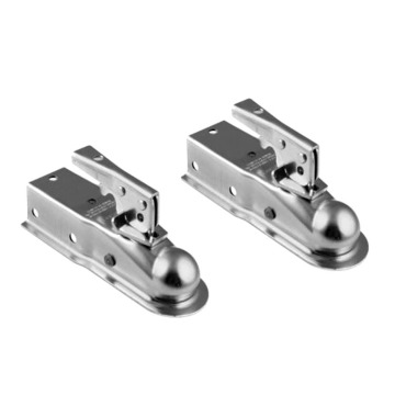 USA Made 2,000 Lbs Straight Trailer Coupler - 1-7/8\" x 2\" Zinc Plated SAE J684
