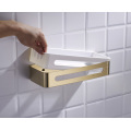 Polished Gold Bathroom Shower Basket Wall Mounted Organizer