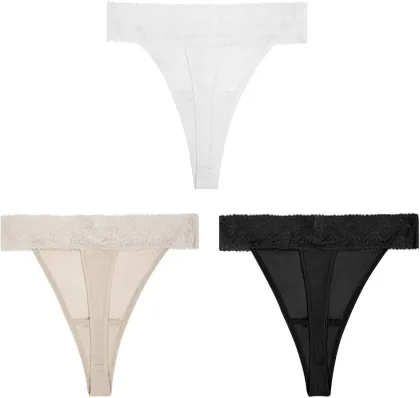 T Back LowWaist See Through Panties Silk Seamless