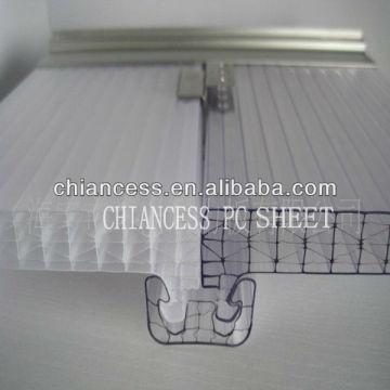 U Structure PC Sheets Daylighting System Polycarbonate Rectangle roofing Sheet