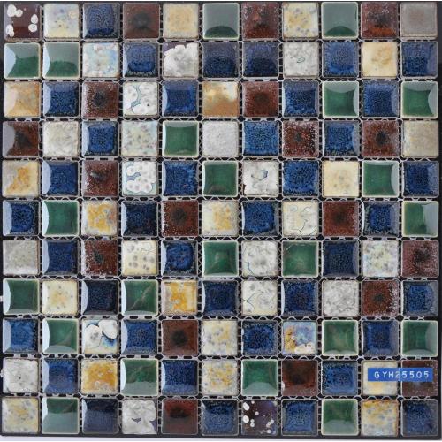 Tuile de mosaïque en céramique émaillé coloré