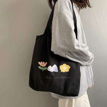 2020 Women Canvas Tote Bag Cloth Cotton Shopping Eco Reusable Foldable Shoulder Bag for Girl Handbag Casual Ladies Travel Beach