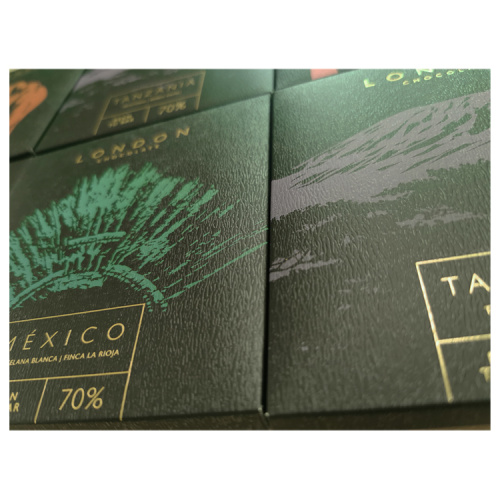 Luxury black color chocolate packaging folding card box