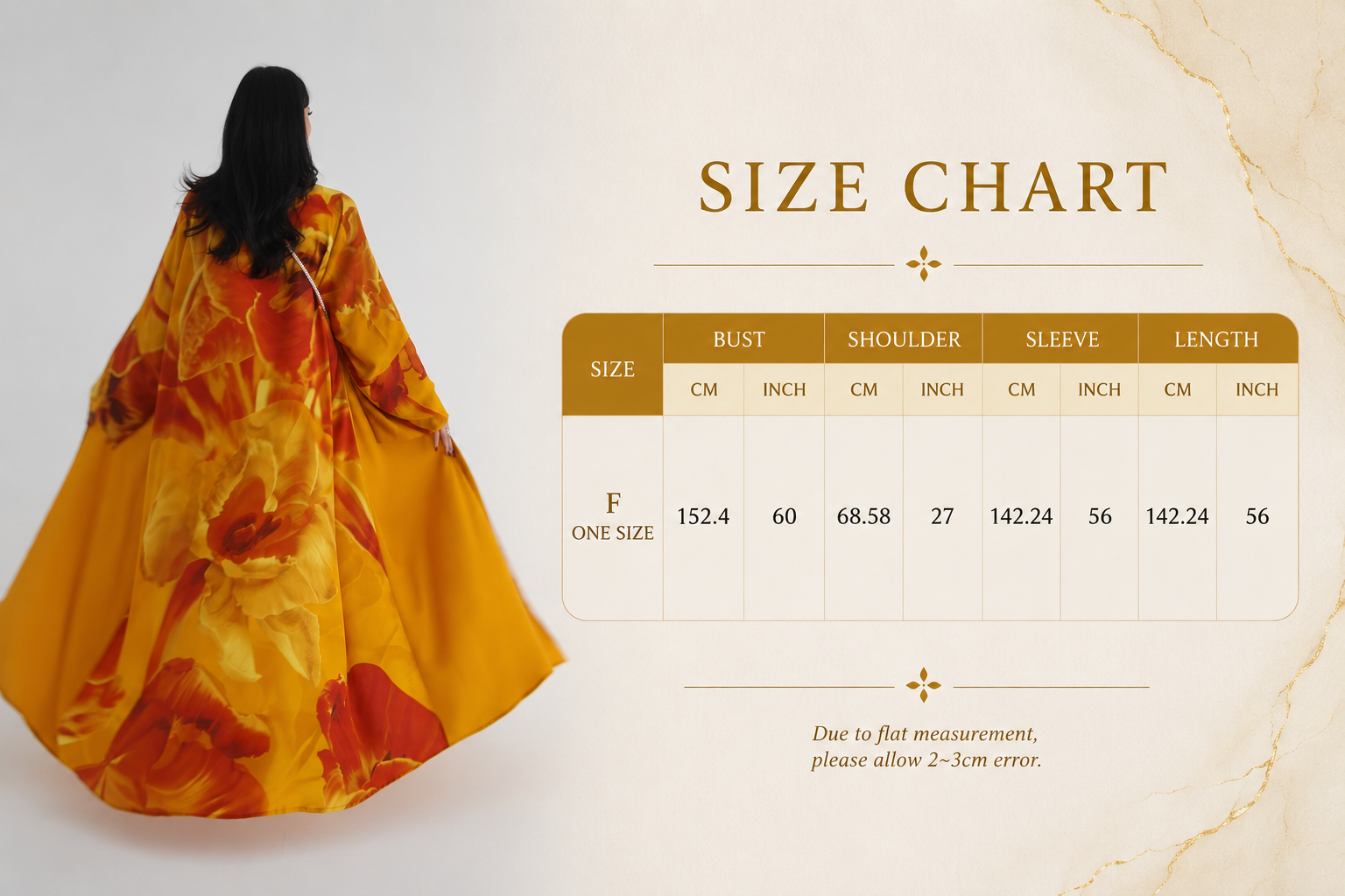 Summer Chiffon Printed Open Abaya Set