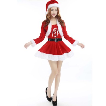 fashion red sexy christmas costumes for adult