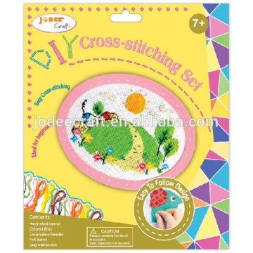 DIY sewing cross stitch Project for kids
