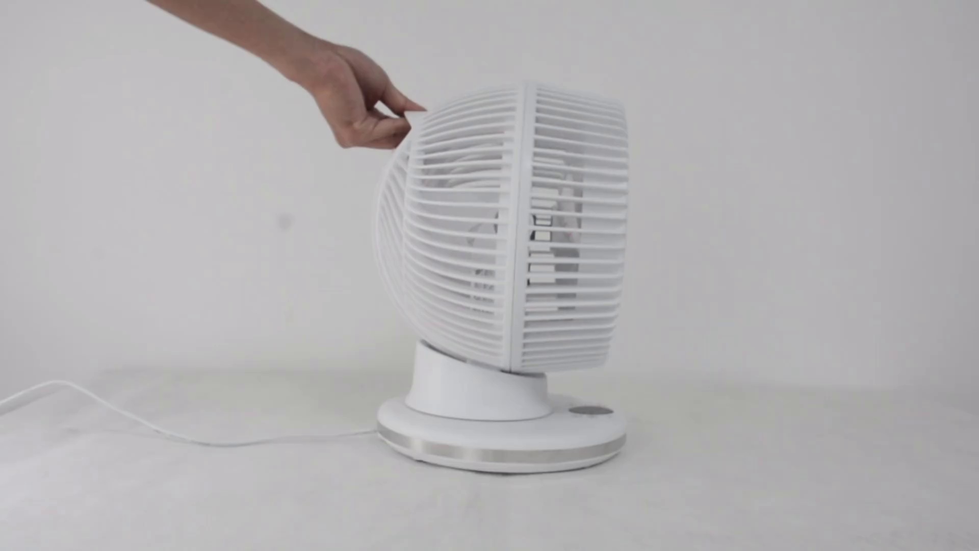 HONETIAN spiral grill 3 speeds 3D oscillation 8 inches AC circulator table white colour hot sellers indoor plastics fan