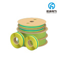 Tubo termorretrátil de tom duplo amarelo e verde