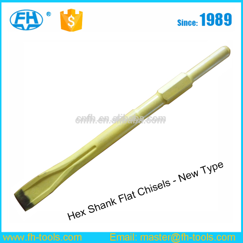 Painted New Type Yellow colour Hex Shank Flat Chisel