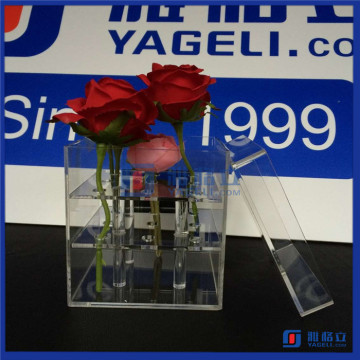 2016 New Design Customized Acrylic Box for Roses Acrylic Flower Box