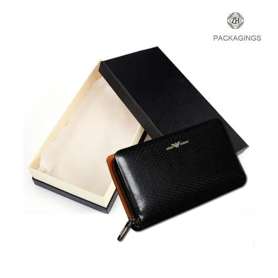 Custom handmade wallet paper packaging box