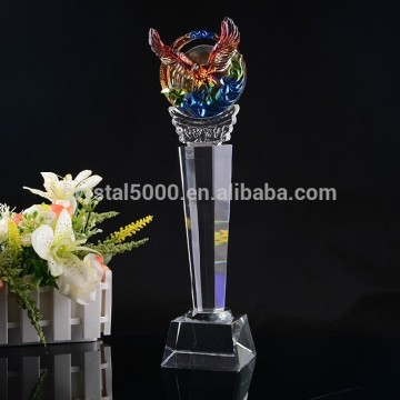crystal trophy k9 crystal trophy parts Coloured glaze eagle cup