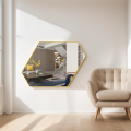 Creative octagonal decor wall mirror