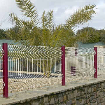power coated after galvanized 3d wire mesh fence