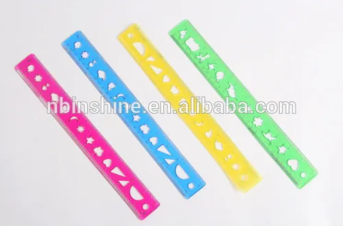 30cm Plastic Stencil Ruler , Drawing Stencil Ruler