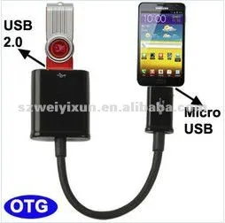 Micro USB OTG cable adapter for Samsung Galaxy S II S2