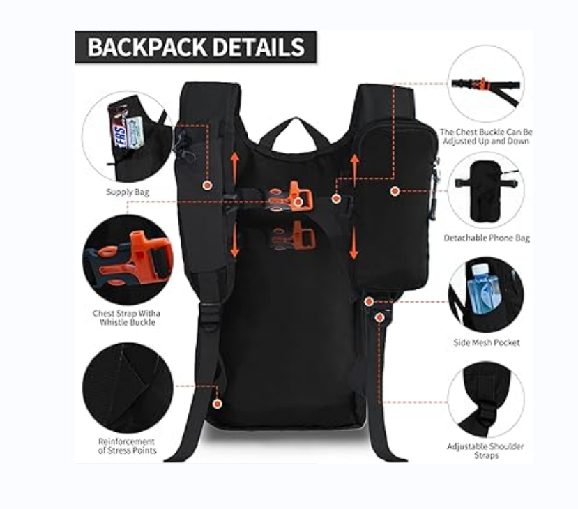 Fushia Lightweight Packable Backpack Hiking Daypack