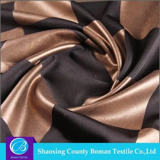 Textile fabric supplier good selling Dress Polyester knitted fabrics foiled fabric