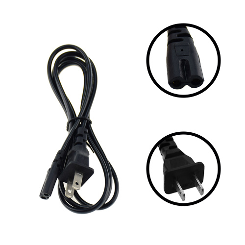 US AC power cord 1.2m NEMA1-15P to IECC7