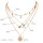 Collier Fashion pour femmes avec breloques et collier en or pour dames