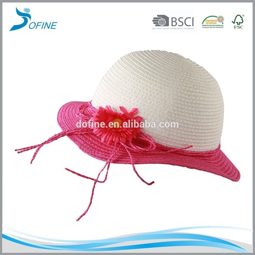 flower straw paper hat