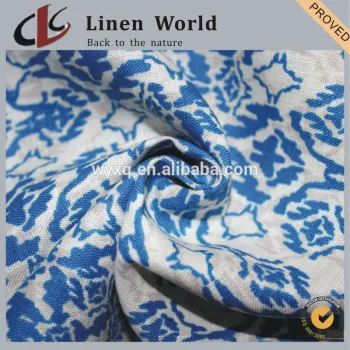 100%Linen Printed Woven Fabric