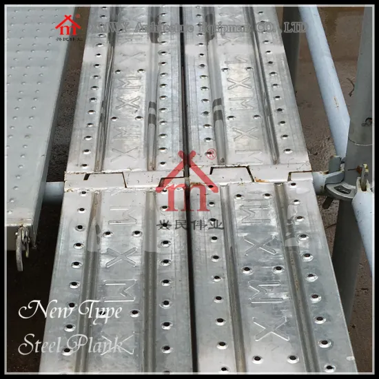 New Type Steel Plank with Flat Hooks/ Customized Length Scaffolding Walk Boards