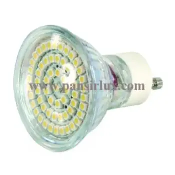 Hot sale glass body with cover 2.5w 3w 60 3528SMD GU10 LED Spotlight