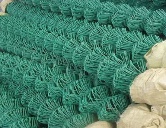 9 Gauge Galvanized Diamond Wire Mesh for Highway and Railway Fencing