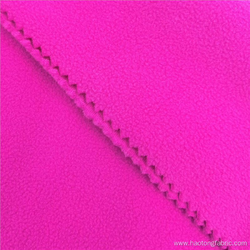 Pure Color Double Sided Fleece Polar Knit Fabric