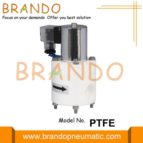 Acid Alkali Resistance PTFE Solenoid Valve 1/2'' 3/4''