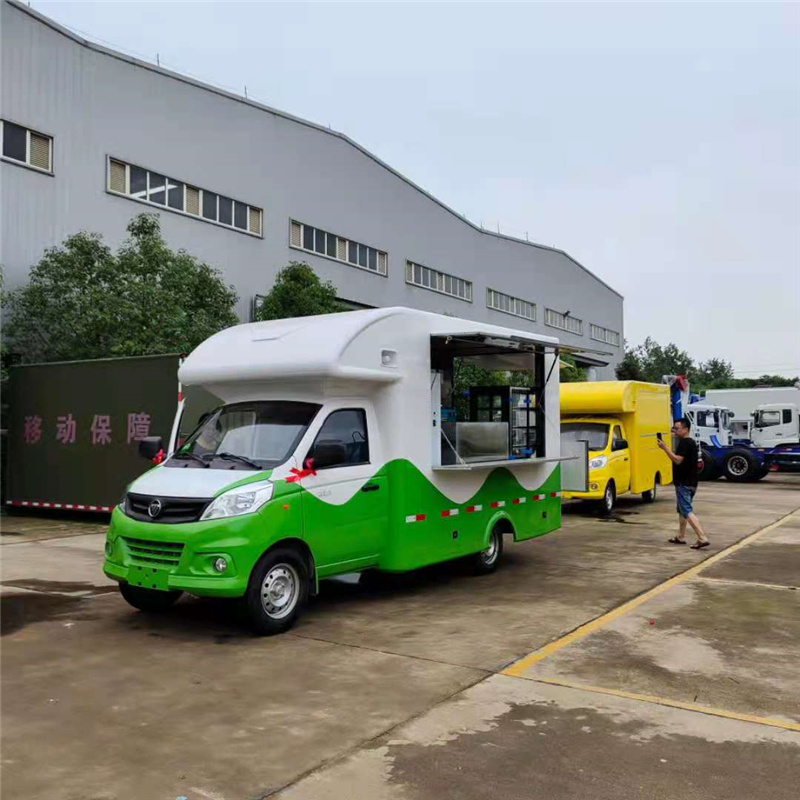 Meat skewers barbecue truck;