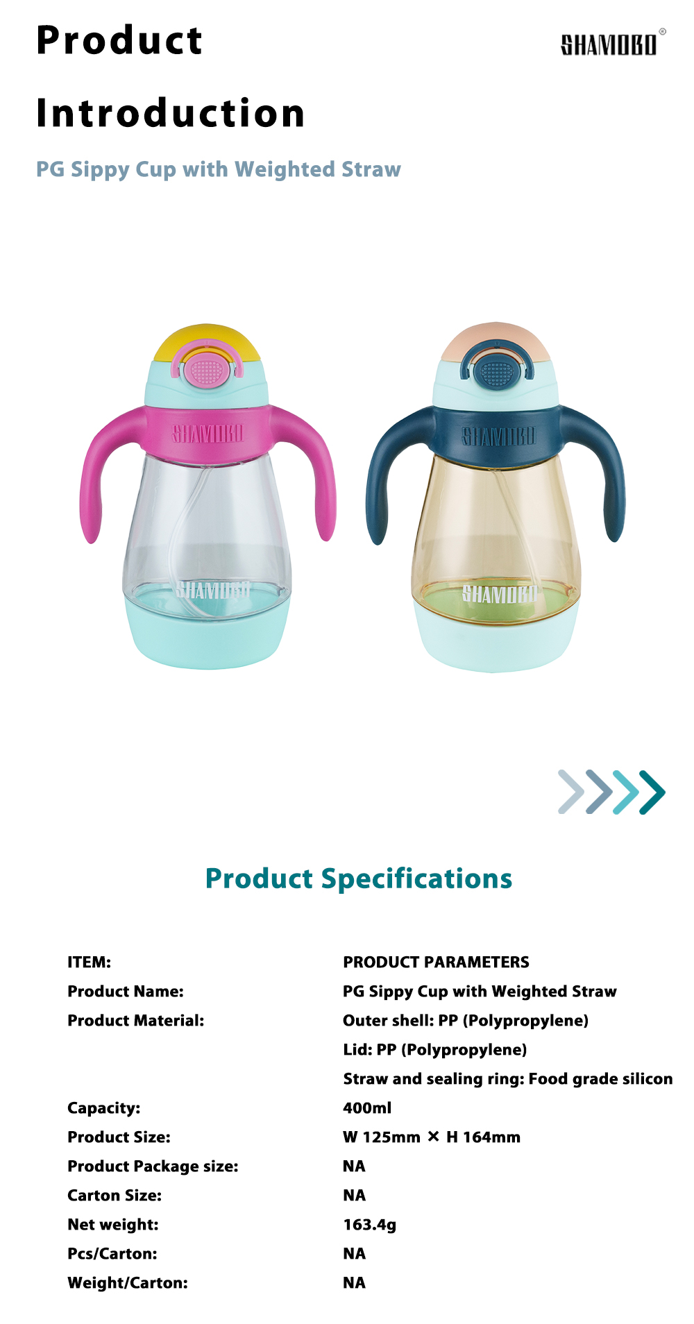 PG Sippy Cup with Weighted Straw X1