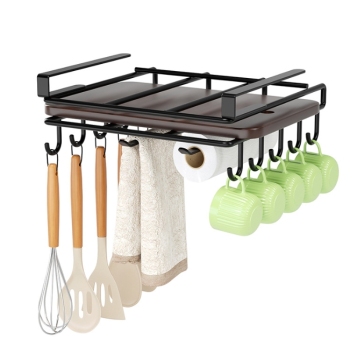 Under Cabinet Mug Hooks and Storage Holder for Kitchen Cabinet Chopping Board
