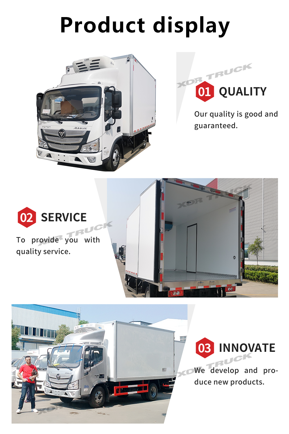 Foton cummins brand freezer truck