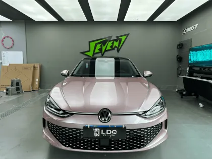 Glossy Metallic Ice Pink Car Wrap