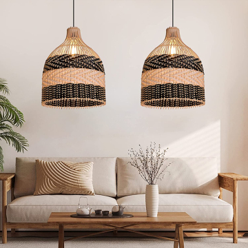 Handmade Rattan Pendant Lampshade for Home and Restaurant